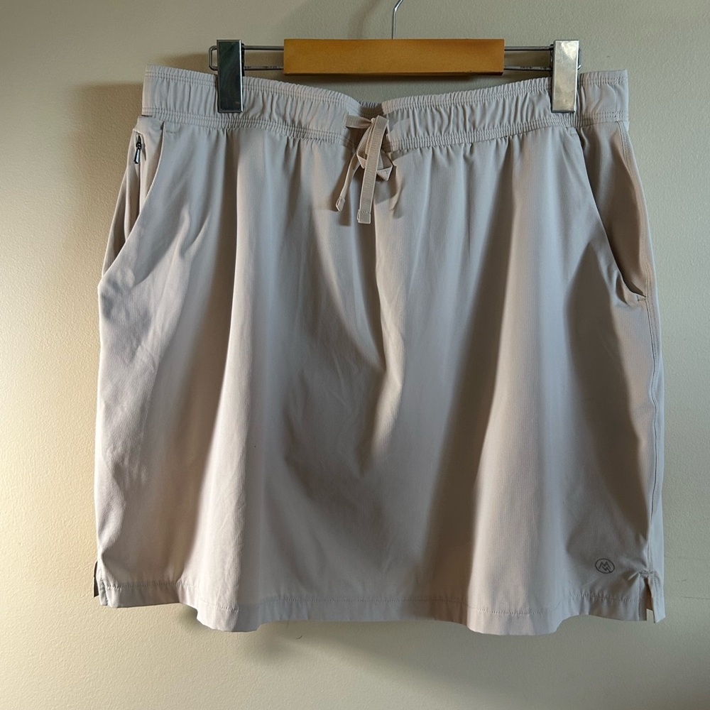 Cloudveil Beige Drawstring Sport Skort